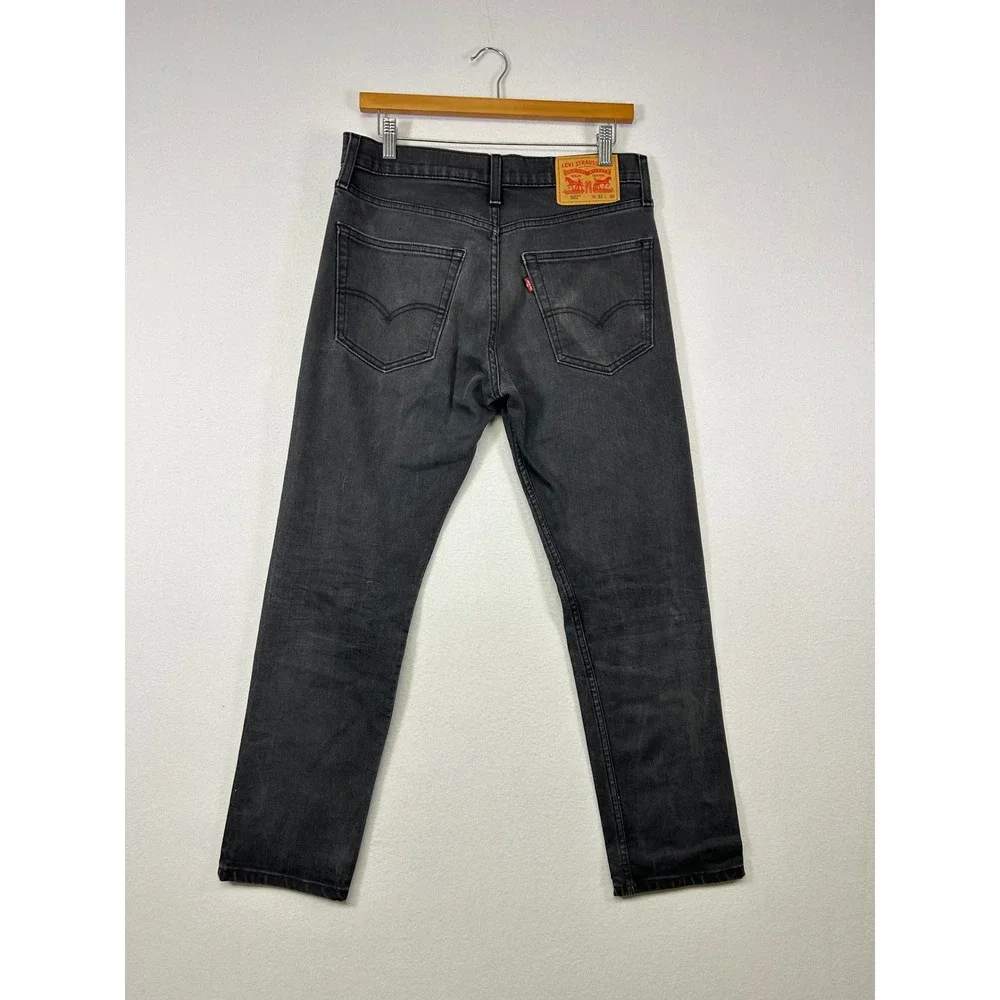 Streetwear Grunge‎ Levis Mens 31x30 Black 502 Regular Taper WaterLess Jeans